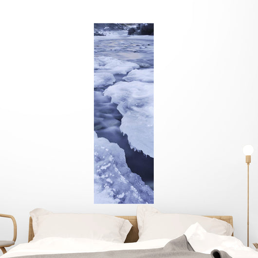 Ice On Chickaloon River Winter Southcentral Ak Wall Mural
