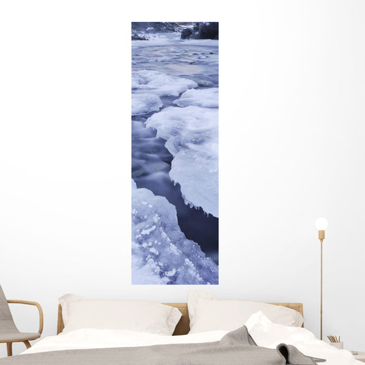Ice On Chickaloon River Winter Southcentral Ak Wall Mural