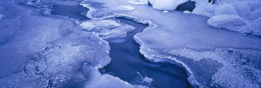 Pattern Of River Ice @ Twilight Anchorage Ak Sc Winter Wall Mural