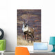 A Young Male Caribou Climbs A Steep Ridge Line In Denali National Park Wall Mural