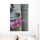 Close Up, Cranberry Leaves Against Aspen Tree Wall Mural