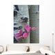 Close Up, Cranberry Leaves Against Aspen Tree Wall Mural