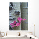 Close Up, Cranberry Leaves Against Aspen Tree Wall Mural