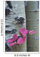 Close Up, Cranberry Leaves Against Aspen Tree Wall Mural