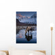 Scenic View At Sunset Of A Moose Drinking From A Pond With Alpenglow Wall Mural