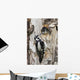 Juvenile Hairy Woodpecker Is Fed By The Adult Wall Mural
