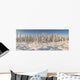 Panoramic View Of Snow-Covered Spruce Trees In Late Afternoon Sun Wall Mural