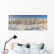 Panoramic View Of Snow-Covered Spruce Trees In Late Afternoon Sun Wall Mural
