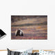 View Of A Grizzly Bear Standing In The Fall Tundra Wall Mural
