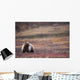 View Of A Grizzly Bear Standing In The Fall Tundra Wall Mural