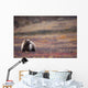 View Of A Grizzly Bear Standing In The Fall Tundra Wall Mural