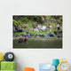 Brown Bear Wades Through A Stream Looking For Salmon Wall Mural