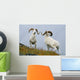 Two Dall Sheep Rams Preparing To Butt Heads In A Dominance Display Wall Mural