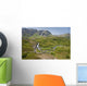Aerial View Of Waterfall And River In Kenai Mountains Wall Mural