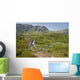Aerial View Of Waterfall And River In Kenai Mountains Wall Mural