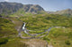 Aerial View Of Waterfall And River In Kenai Mountains Wall Mural