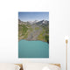 Aerial Of Glacial Moraine Feeding Into Lake Wall Mural