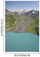 Aerial Of Glacial Moraine Feeding Into Lake Wall Mural