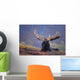 Bull Moose Bedded Down During Autumn Wall Mural
