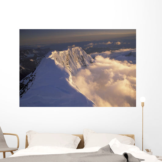 Aerial Of Grand Parapet Mtn Wrangell-St Elias Np Sc Ak Summer Wall Mural