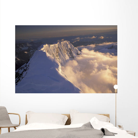 Aerial Of Grand Parapet Mtn Wrangell-St Elias Np Sc Ak Summer Wall Mural