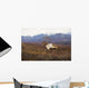 Bull Caribou On Autumn Tundra With Alaska Range In The Background Wall Mural