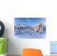 Winter Scenic Of Snowcovered Spruce Trees And The Chugach Mountains Wall Mural