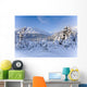 Winter Scenic Of Snowcovered Spruce Trees And The Chugach Mountains Wall Mural
