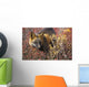 Cross Fox, Blueberry And Willow Shrubs Wall Mural