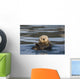 View Of A Sea Otter Floating On Its Back In Prince William Sound Wall Mural