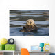 View Of A Sea Otter Floating On Its Back In Prince William Sound Wall Mural