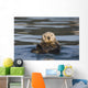 View Of A Sea Otter Floating On Its Back In Prince William Sound Wall Mural