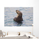 Sea Otter With Arms Crossed Floats Upright In Prince William Sound Wall Mural