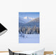 Winter Scenic Of Snowcovered Spruce Trees And The Chugach Mountains Wall Mural