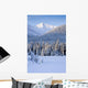 Winter Scenic Of Snowcovered Spruce Trees And The Chugach Mountains Wall Mural