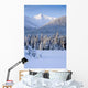 Winter Scenic Of Snowcovered Spruce Trees And The Chugach Mountains Wall Mural