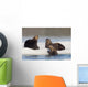 Group Of Sea Otters Hauled Out On Iceberg Wall Mural