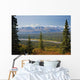 Scenic View Of Alaska Range And Eldridge Glacier Wall Mural