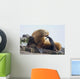 Steller Sea Lion Female And Young Pup Hauled Out Wall Mural