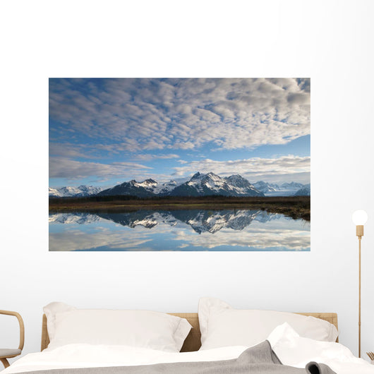 Alaganik Slough Reflecting The Chugach Mountains Wall Mural