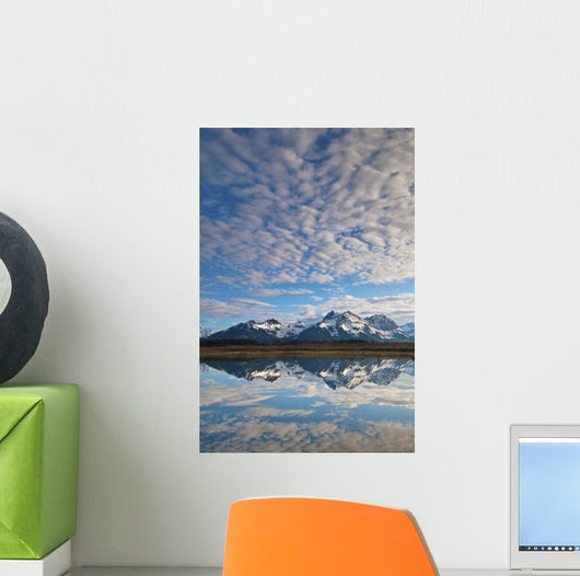 Alaganik Slough Reflecting The Chugach Mountains Wall Mural
