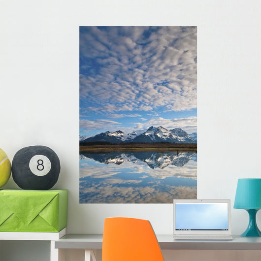 Alaganik Slough Reflecting The Chugach Mountains Wall Mural