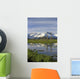 Snow Capped Kenai Mtns Reflect In Pond Sc Ak Spring Wall Mural