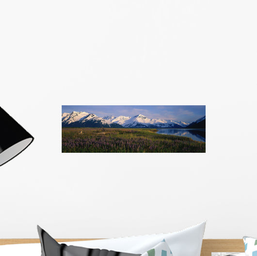 Field Of Lupine Flowers Along Turnagain Arm Sc Alaska Wall Mural