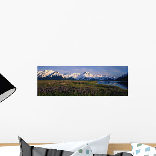 Field Of Lupine Flowers Along Turnagain Arm Sc Alaska Wall Mural
