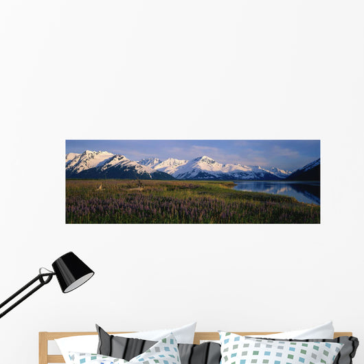 Field Of Lupine Flowers Along Turnagain Arm Sc Alaska Wall Mural
