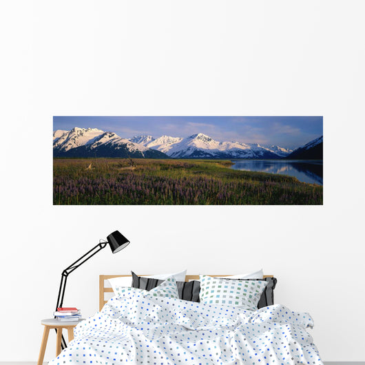 Field Of Lupine Flowers Along Turnagain Arm Sc Alaska Wall Mural