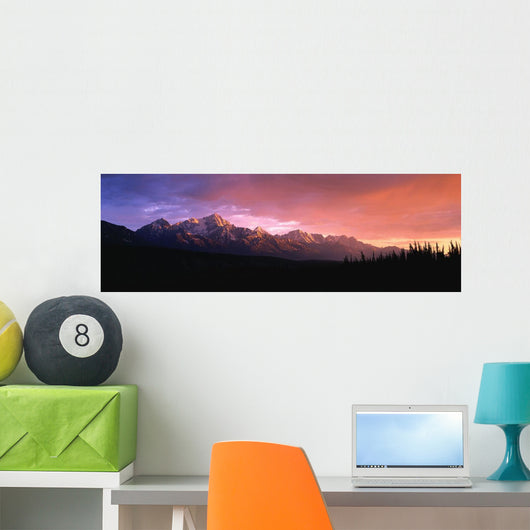 Chugach Mountains At Sunset Near Matanuska Glacier Sc Ak Wall Mural