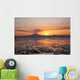 Ash Cloud Rises From Mt Redoubt At Sunset During Low Tide Wall Mural