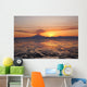 Ash Cloud Rises From Mt Redoubt At Sunset During Low Tide Wall Mural